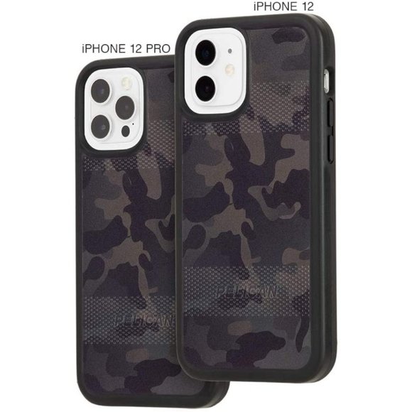 iPhone 12 Pro Case Camo Green Black - Pelican Protector Slim Dual Layer - Picture 2 of 5